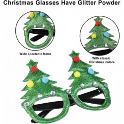 9 Pcs Christmas Glasses Glitter Party Glasses Frames Christmas Decoration Costume Eyeglasses for Christmas Party Holiday Favo...