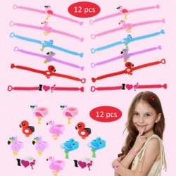 Flamingo Party Favors Supplies for Kids- Flamingo Bracelets Rings Necklaces Keychains Hair Clips Stickers Gift Bags Flamingo ...