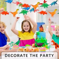 4 Pcs Watercolor Dinosaur Banner Garland Dinosaur Party Decorations for Birthday Party Boys Kids Dino Theme Party Supplies Wa...