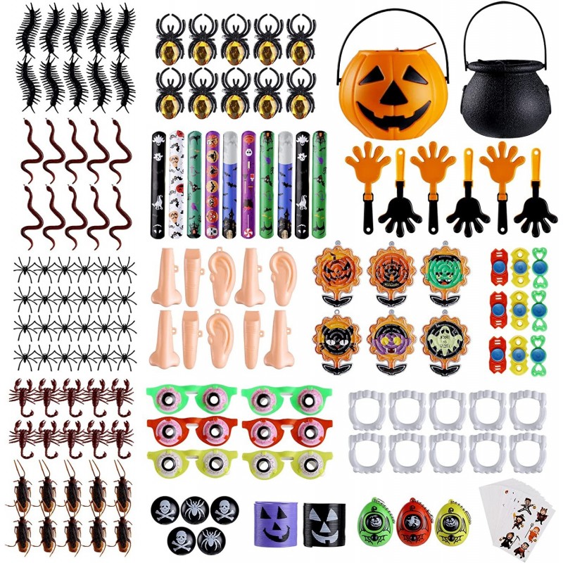 160 Pcs Halloween Party Favors Bulk Toys Assortment for Kids Classroom treasure box trick or treat Boys Girls Halloween Prize...