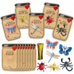 Valentines Day Cards for Kids-30 Pack Love Bug Valentines Card Bulk and 6 kinds of Bugs Toy for Boys Girls Valentine Gifts Ex...