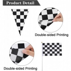 Racing Car Party Decorations Supplies 6.6 x 2 Ft Long Racetrack Floor Running Mat 6.6 Feet Checkered Racing Pennant Banner 10...