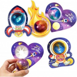 28 Pack Galaxy Slime with Cards Stress Relief Fidget Toy for Kids Party Favor Classroom Exchange Prizes Valentine’s Greeting ...