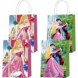 16 Pcs Sleeping Beauty Gift Bags Party Favor Bags for Princess Aurora Theme Birthday Party Decorations Goody Bags Candy Sleep...