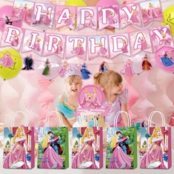 16 Pcs Sleeping Beauty Gift Bags Party Favor Bags for Princess Aurora Theme Birthday Party Decorations Goody Bags Candy Sleep...