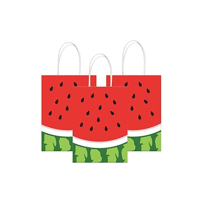 16 PCS Watermelon Gift Bags Summer Gift Bags Watermelon Goodie Bags Watermelon Party Supplies Watermelon Party Bags Watermelo...