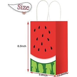 16 PCS Watermelon Gift Bags Summer Gift Bags Watermelon Goodie Bags Watermelon Party Supplies Watermelon Party Bags Watermelo...