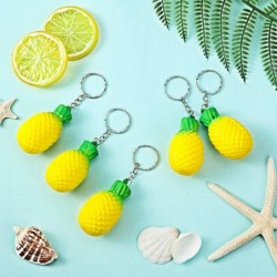 20 Pack Pineapple Keychains Pineapple Stress Relieve Toys Fruit Keychains for Party Favors and School Carnival Prizes School ...