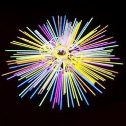 Glow Sticks Party Supplies 100pk 8" Glow in The Dark Stick Party Pack with Connectors Glowsticks for Kids and Adults Party Gl...