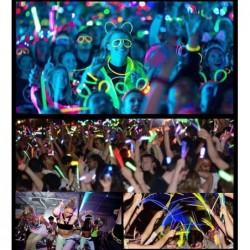 Glow Sticks Party Supplies 100pk 8" Glow in The Dark Stick Party Pack with Connectors Glowsticks for Kids and Adults Party Gl...