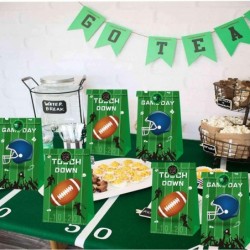 Football Party Bags Football Themed Party Supplies Sport Game Day Favor Candy Treat Gift Bags with Stickers Baby Shower Kids ...