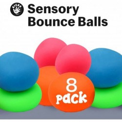 Sensory Bounce Squishy Ball - 8 Pack - 2 Inch- Party Favors Gift Ideas Fidget Toys Bag Stuffers Stress Reliever Novelty and G...