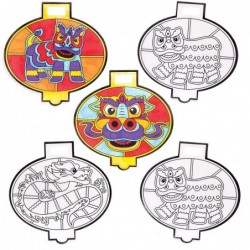 AR957 Chinese New Year Color in Window Decorations - Pack of 12 for Kids to Decorate and Display $17.27 Kids' Drawing & Writi...