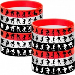 24PCS Skateboard Themed Rubber Bracelets Sport Slicone Wristbands Party Supplies Birthday Baby Shower Party Favors $18.40 Kid...