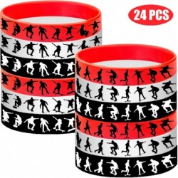 24PCS Skateboard Themed Rubber Bracelets Sport Slicone Wristbands Party Supplies Birthday Baby Shower Party Favors $18.40 Kid...