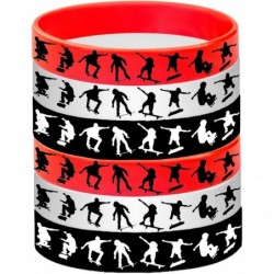 24PCS Skateboard Themed Rubber Bracelets Sport Slicone Wristbands Party Supplies Birthday Baby Shower Party Favors $18.40 Kid...