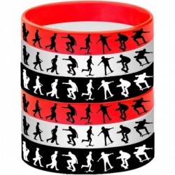 24PCS Skateboard Themed Rubber Bracelets Sport Slicone Wristbands Party Supplies Birthday Baby Shower Party Favors $18.40 Kid...