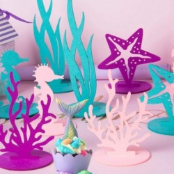 DIY Mermaid Party Felt Decorations Birthday/Graduation Party Supplies Table Ornament (Coral) $16.18 Kids' Party Favor Sets