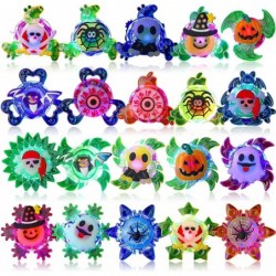 20 Pieces Halloween Light Up Rings Halloween Party Favors for Kids LED Glow Fidget Toys Glow in The Dark Party Favors with Pu...