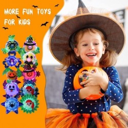 20 Pieces Halloween Light Up Rings Halloween Party Favors for Kids LED Glow Fidget Toys Glow in The Dark Party Favors with Pu...