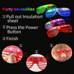 40 Pack LED Party Light Up Glasses 5 Colors Glow in the Dark Shutter Shades Party Favors for Adults Kids Thansgiving Carnival...