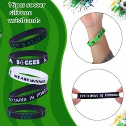 114 Pcs Soccer Party Favors Set Soccer Party Supplies Soccer Themed Party Favors with Silicone Bracelets Soccer Keychains Sti...