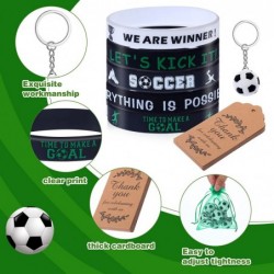 114 Pcs Soccer Party Favors Set Soccer Party Supplies Soccer Themed Party Favors with Silicone Bracelets Soccer Keychains Sti...