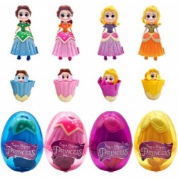 4 Pack Princess Jumbo Deformation Pre-Filled Easter Eggs with Toys Inside for Kids Girls Boys Gifts Easter Basket Stuffers Pa...