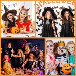 280 Pieces Halloween Temporary Tattoos For Kids Favors Bulk Halloween Prizes Assorted Halloween Tattoo Waterproof Halloween P...