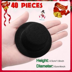 24 Pieces 1.6 Inch Mini Black Top Hats Small Felt Doll Hats for Snowmen DIY Crafts Christmas Party Decor $42.13 Kids' Party Hats