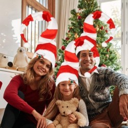 Christmas Elf Hat Extra Long Red And White Striped Felt Hat with Cute Brooch Pin for Kids Adults $17.35 Kids' Party Hats