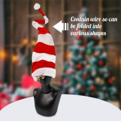 Christmas Elf Hat Extra Long Red And White Striped Felt Hat with Cute Brooch Pin for Kids Adults $17.35 Kids' Party Hats