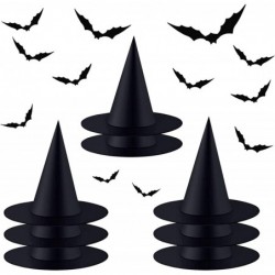 8PCS Black Halloween Witch Hats Black Witch Hats Hanging Halloween Black Witch Hat Witch Cap Costume Accessory for Halloween ...