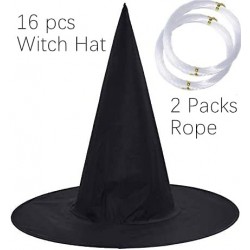 16 pcs Halloween Black Witch Hat for Party Masquerade Cosplay Costume Accessory Daily for Halloween Carnival Party Black $22....