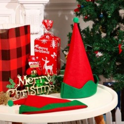 4 Pieces Red Felt Elf Hats Christmas Santa Elf Hat Xmas Holiday Party Costume Favors Gifts Accessories for Teens $24.27 Kids'...