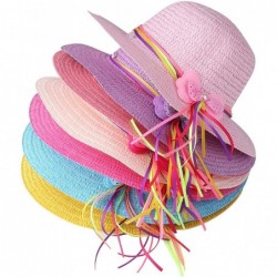 Girls Tea Party Dress up Sets Set of 7 Straw Hats in Assorted Colors $36.29 Kids' Party Hats