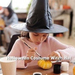 12pcs Halloween Witch Hat Black Hanging Witch Hats Bulk with 100 Yards Hanging Rope for Halloween Party Yard Decoration Costu...