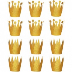 Gold Crow Hats 12pcs Gold Birthday Crown Hats for Birthday Party and Wedding Anniversary $16.77 Kids' Party Hats