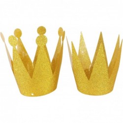 Gold Crow Hats 12pcs Gold Birthday Crown Hats for Birthday Party and Wedding Anniversary $16.77 Kids' Party Hats