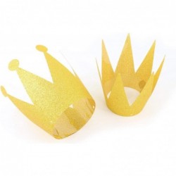 Gold Crow Hats 12pcs Gold Birthday Crown Hats for Birthday Party and Wedding Anniversary $16.77 Kids' Party Hats