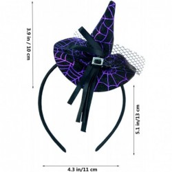 Halloween Witch Hat Headband Witch Spider Web Headwear Witch Hat Headpiece Accessories for Halloween Party Cosplay (Purple) $...