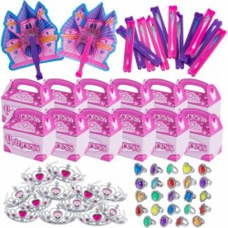 Princess Party Supplies - Party Favors - 72 Pc Set - Tiaras Princess Fans Treat Boxes & Princess Rings $47.64 Kids' Party Hats