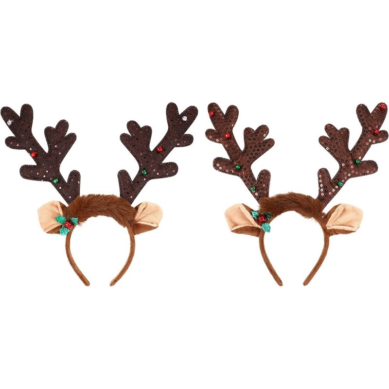 Christmas Antler Headband Reindeer Antlers Headband Deer Antler Headband Glitter Reindeer Hair Hoop $26.35 Kids' Party Hats