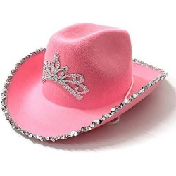 Cowgirl Light Up Blinking Tiara Hat Sequin Trimmed For Halloween Costume Accessories Role Play Holiday Decorations $17.14 Kid...