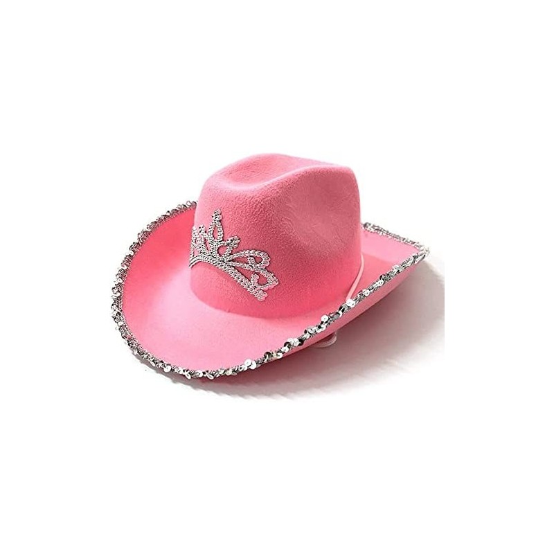 Cowgirl Light Up Blinking Tiara Hat Sequin Trimmed For Halloween Costume Accessories Role Play Holiday Decorations $17.14 Kid...