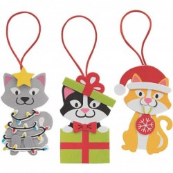 Christmas Cat Ornament Craft Kit - DIY Christmas Crafts for Kids - 12 Pieces $40.18 Kids' Drawing & Writing Boards