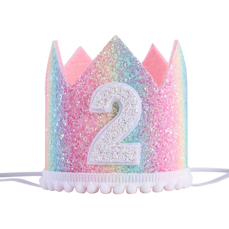 Baby 2nd Birthday Rainbow hat - Pastel Rainbow Birthday hat Baby's Birthday Photo Props Mini Rainbow Crown Party Decorations ...