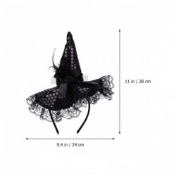 Halloween witch hat headband Black Witch Headpice Halloween Hat Hairhoop for Cosplay Party $22.57 Kids' Party Hats