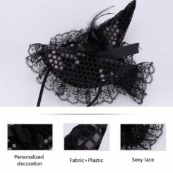 Halloween witch hat headband Black Witch Headpice Halloween Hat Hairhoop for Cosplay Party $22.57 Kids' Party Hats