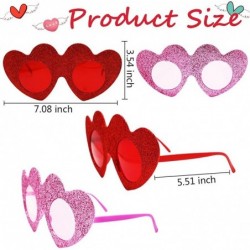 4 Pieces Valentines Day Headbands and Sunglasses Red Heart Glitter Head Boppers Glasses for Valentines Day Party Favor Weddin...